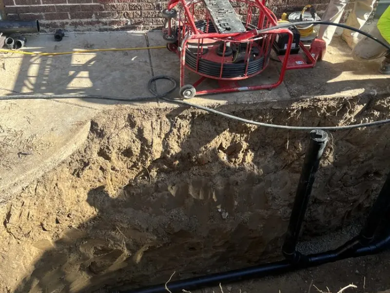 Drain cleaning equipment used to clear a clogged line